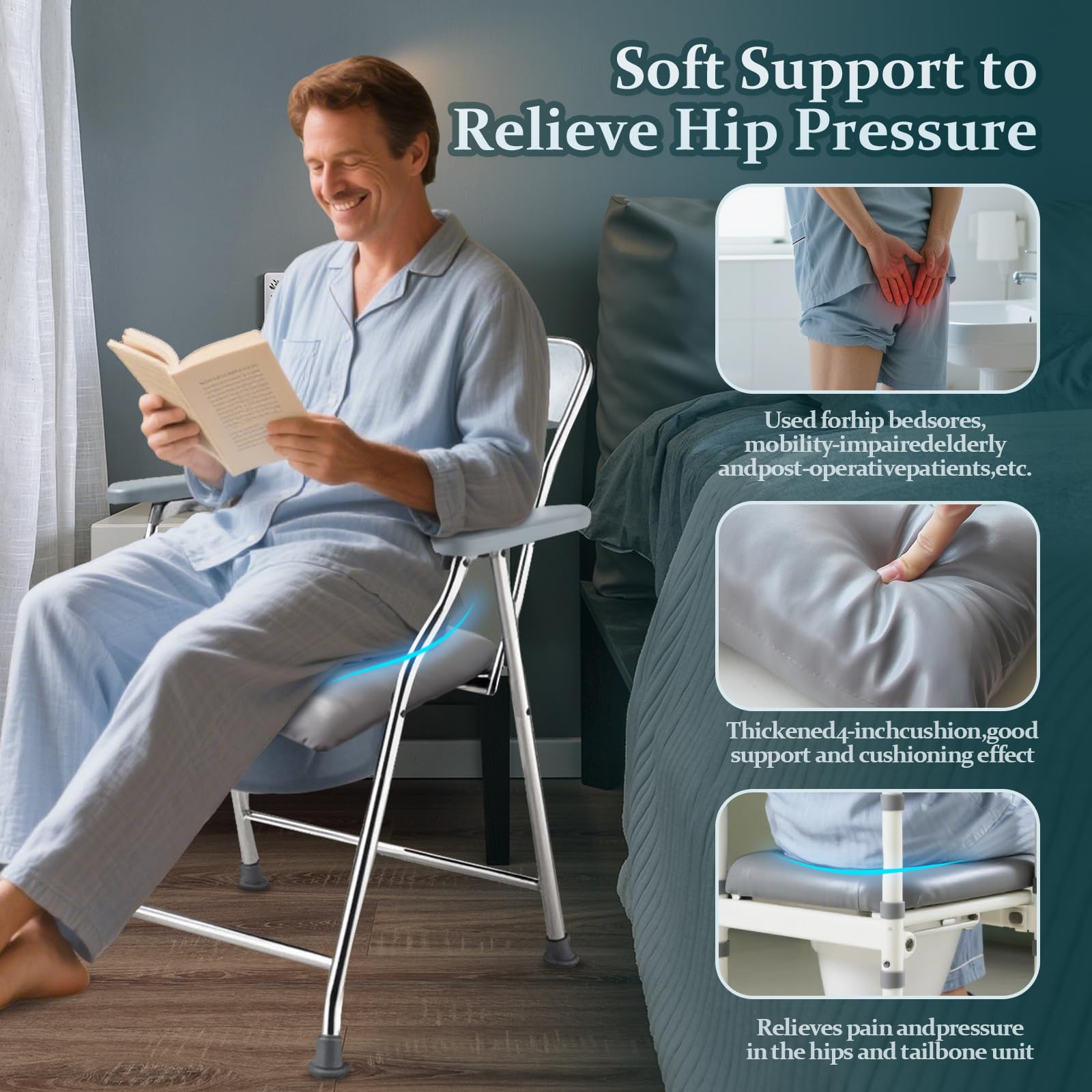 Amazon.com - ZXMOBY Bedside Commode Cushion, Universal Fit