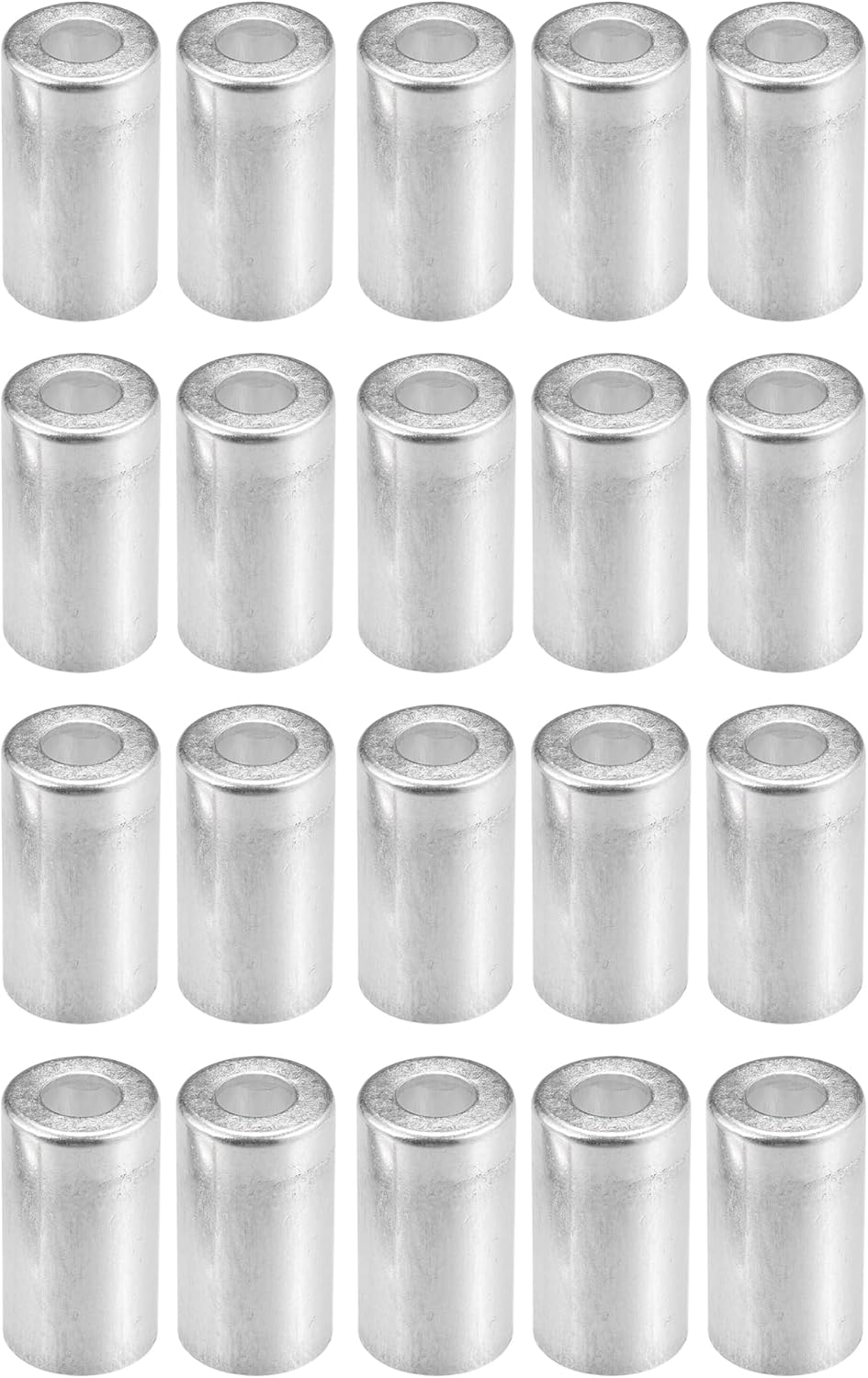 uxcell 20pcs Car Aluminum Cylindrical Air Conditioner Pipe Joint Fitting Sleeve 10mm 16mm Hole Dia