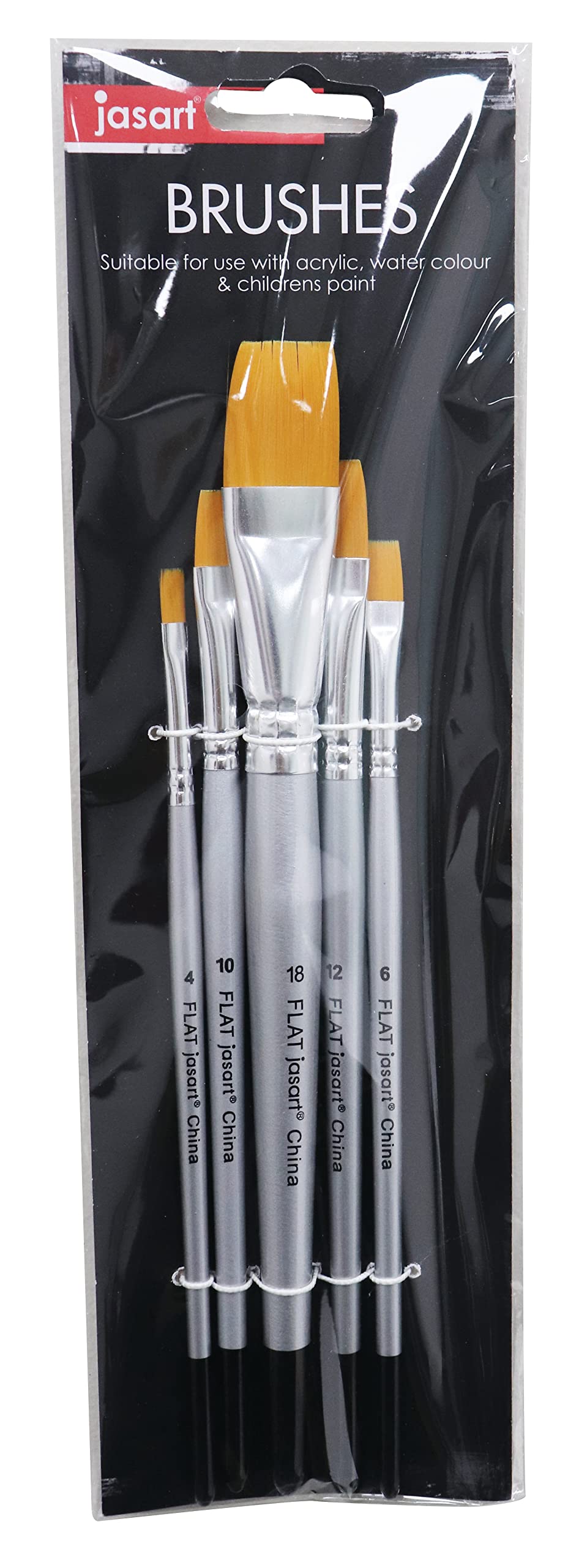 Jasart Gold Taklon Flachpinsel (5-teiliges Set)