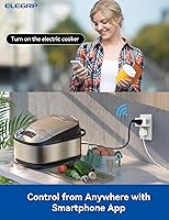 Vista 3 de ELEGRP Matter - Mini enchufe inteligente compatible, salida inteligente de 15 A/1800 W Max, compatible con Apple Home, Siri, Alexa, Google Home