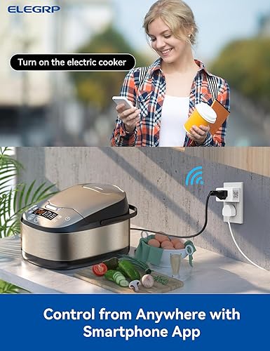 Miniatura 3 de ELEGRP Matter - Mini enchufe inteligente compatible, salida inteligente de 15 A1800 W Max, compatible con Apple Home, Siri, Alexa, Google Home,