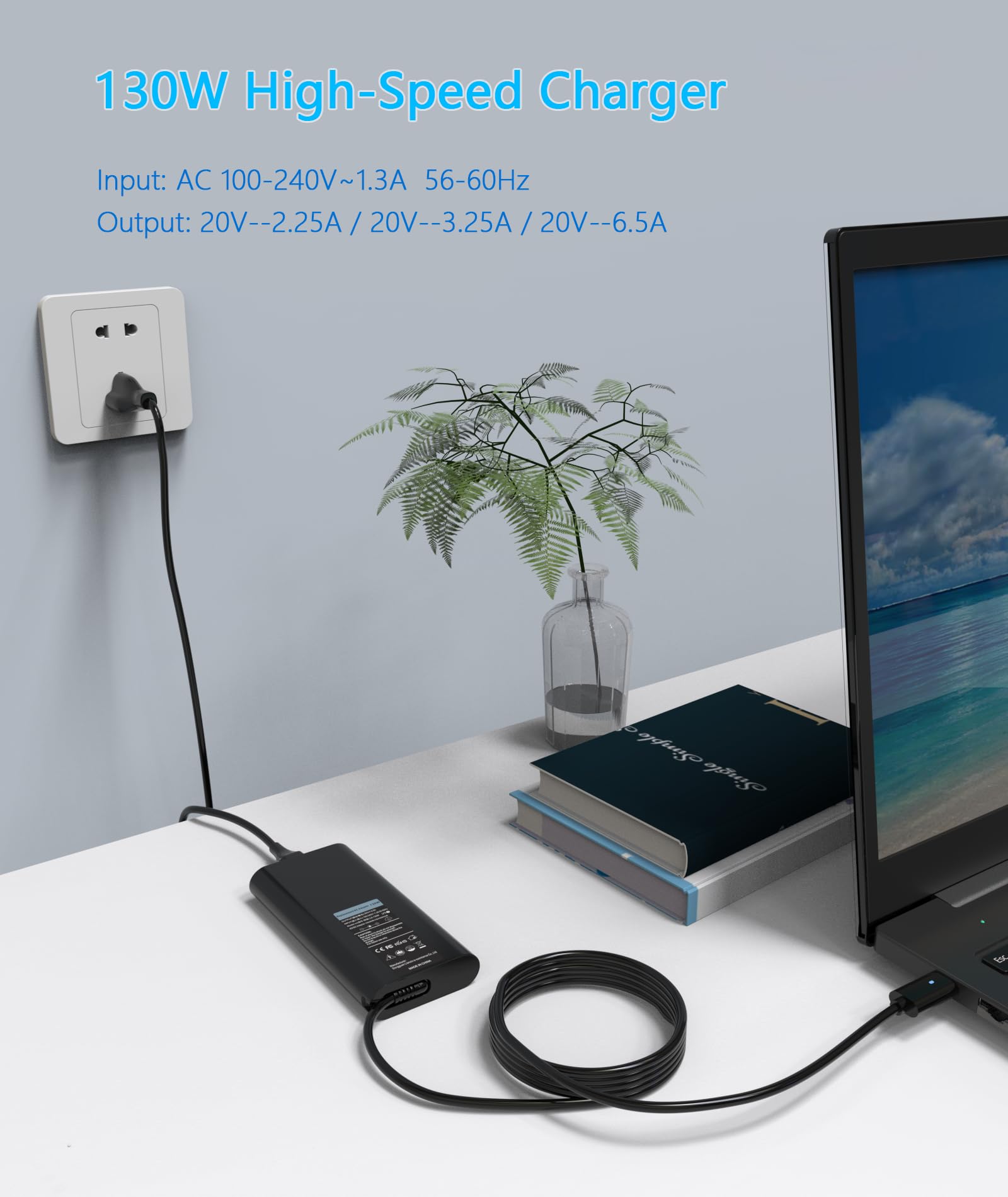 Amazon.com: Nivjuky 130W USB C Laptop Charger Compatible with Dell