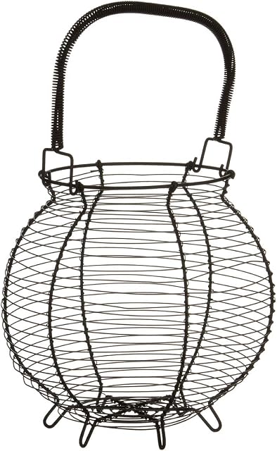 Premier Housewares 0507111 Egg Basket, Iron Wire, Black, H33 x W21 x D31cm