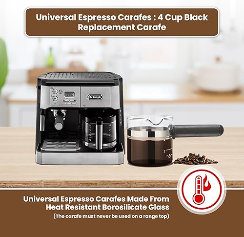 Miniatura 8 de Cafe Brew Collection - Jarra universal de 4 tazas de repuesto para café expreso, compatible con máquinas Hamilton Beach, Mr. Coffee, Breville y más