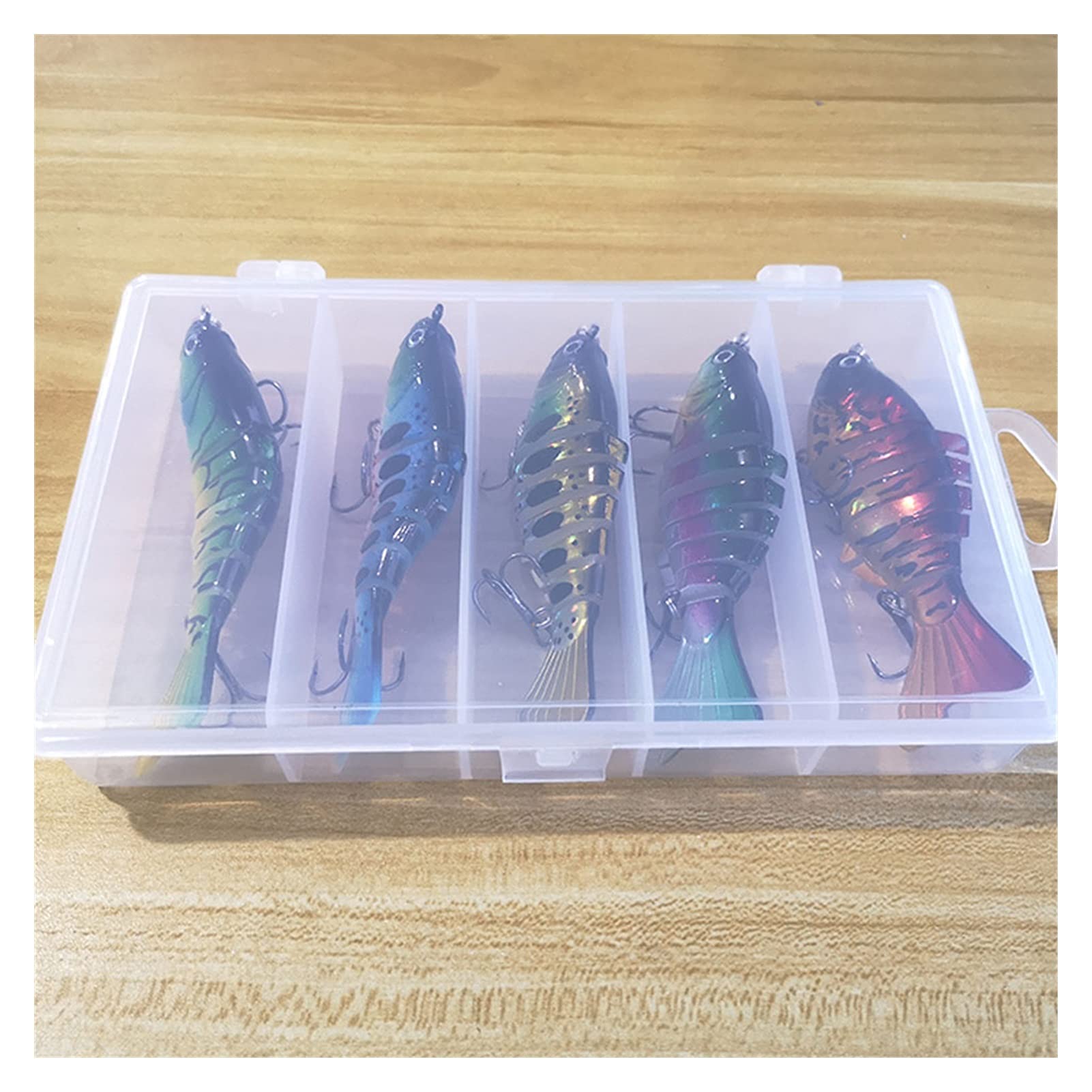caihuashopping Esca da Pesca Wobblers Pesca Esche Artificiali Multi snodati Sezioni Artificiale Esca Dura di Pesca a traina Carp Fishing Tools 5 PZ. Esche Artificiali