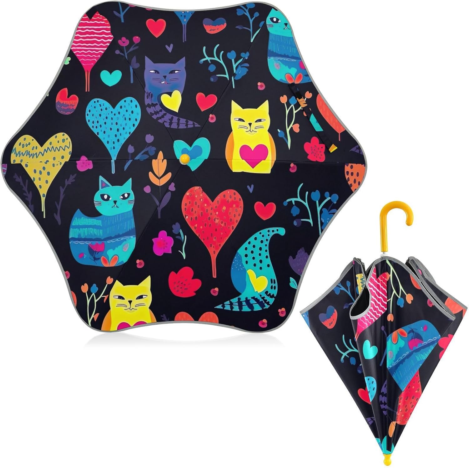 ODAWA Kid Umbrellas Skeleton Brown Kids Umbrella Easy Open and Close Wind and Rain Protection Umbrellas