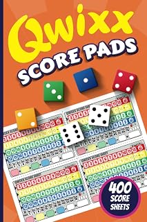 Qwixx Score Pads: Small 400 Colored Sheets For Board Game, 6"x9"
