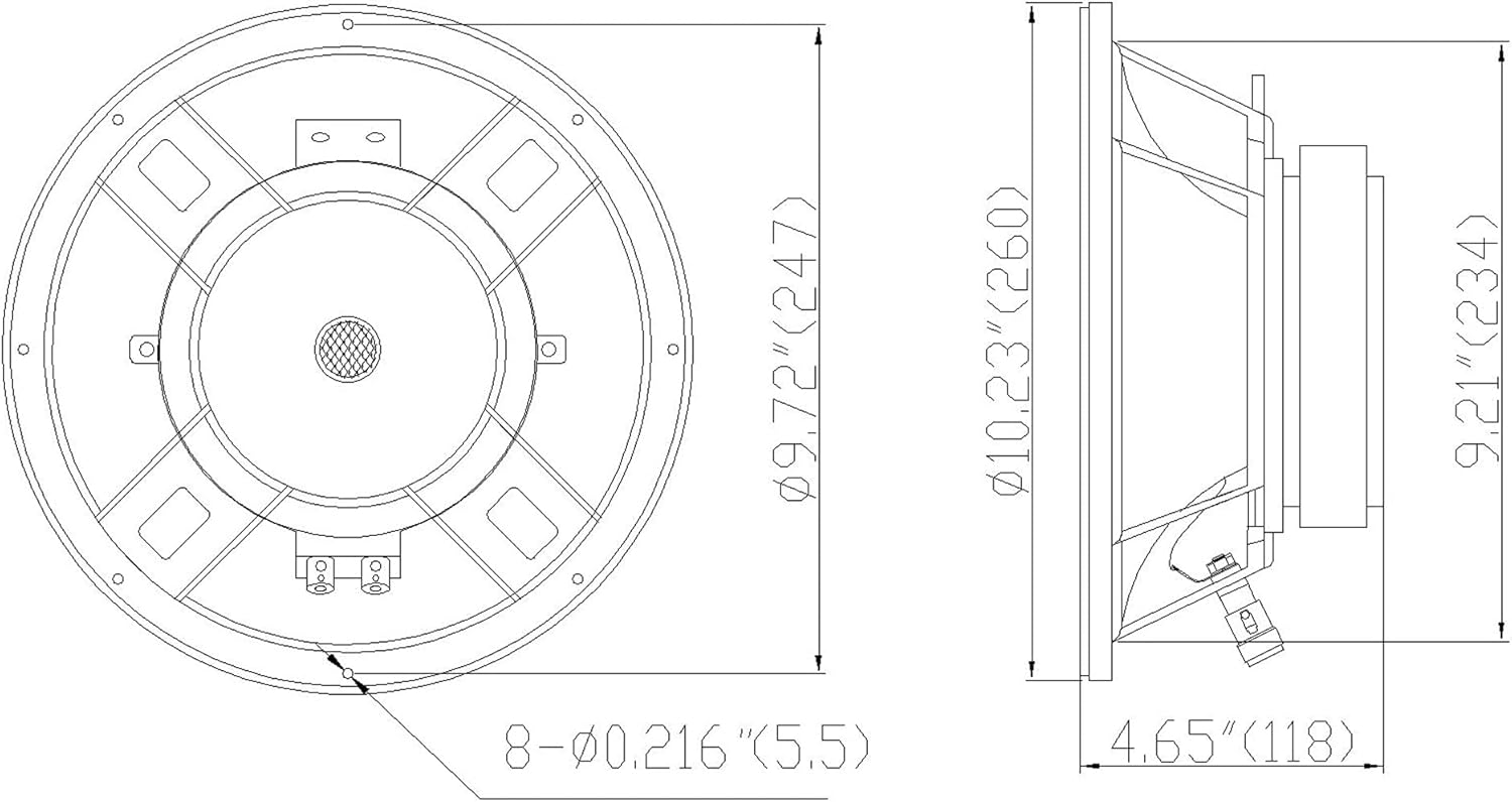 Sound Town 10" 250W Cast Aluminum Frame Woofer w/ 3" Voice Coil, Replacement Woofer for PA/DJ Speaker, Bass Guitar Cabinets (STLF-10GA)