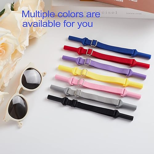 Miniatura 5 de lvvfit Correas de lentes de bebé (5-8 pulgadas), correa ajustable para lentes de sol deportivas, correas de soporte para lentes de sol para niños y