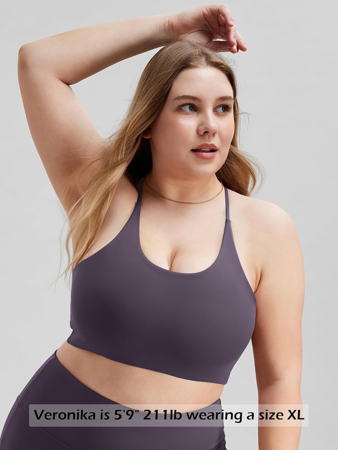 ODODOS Halter Sports Bra for Women Non Padded Strappy Cropped Tops Workout Yoga Crop - Image 5