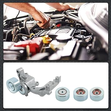 labwork Drive Belt Tensioner and 3 Pulley Replacement for Toyota 4runner 2003-2009 Replacement Part Number 1T132P111P30 1660331040
