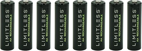Miniatura 4 de Limitless - Paquete de 8 baterías AA recargables con cargador, baterías universales de 2700 mAh NiMH de alta capacidad y sistema de carga de batería