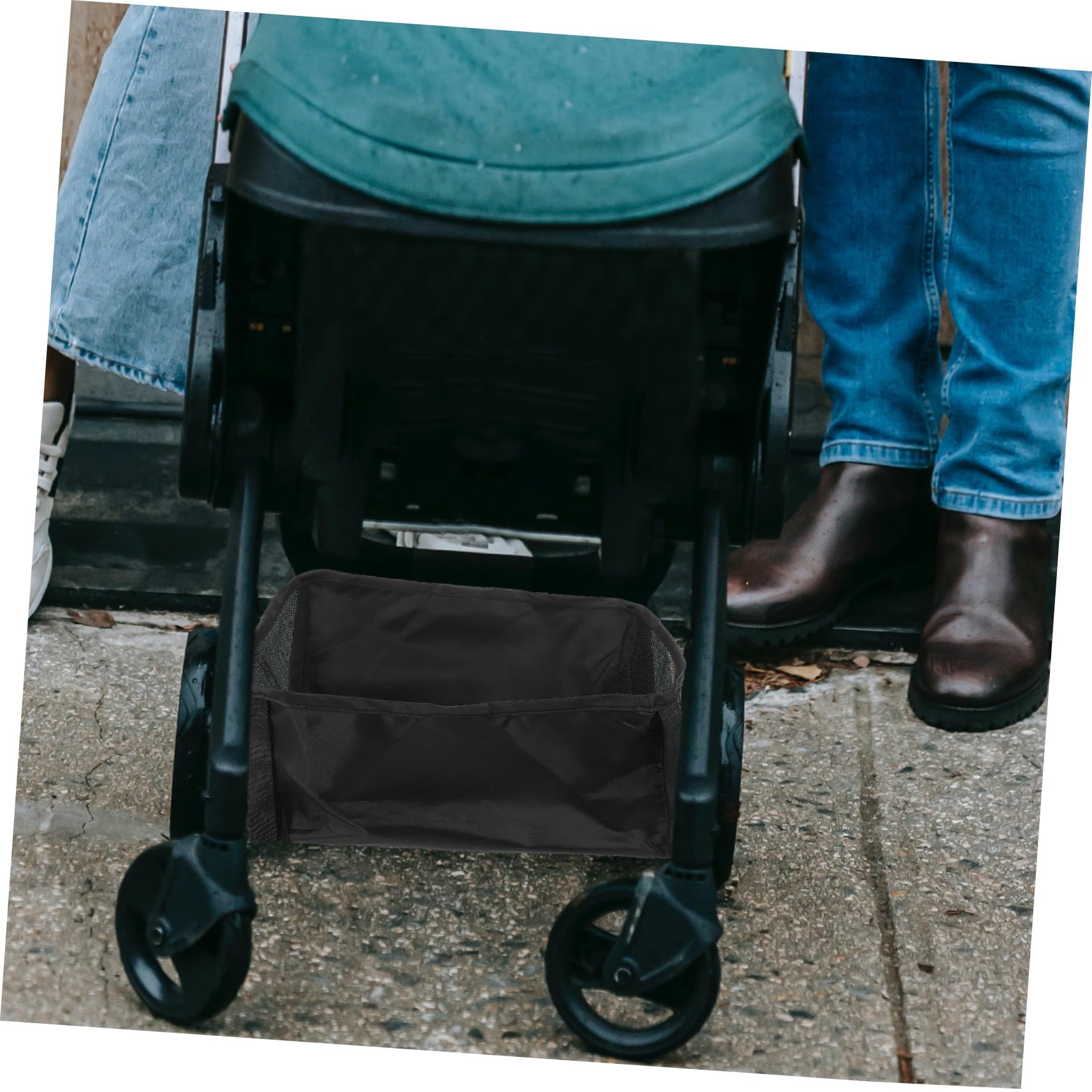 ORFOFE Cestino Inferiore per Passeggino, Borsa Portaoggetti Oxford Nero, Sicura e Multiuso per Viaggio e Shopping