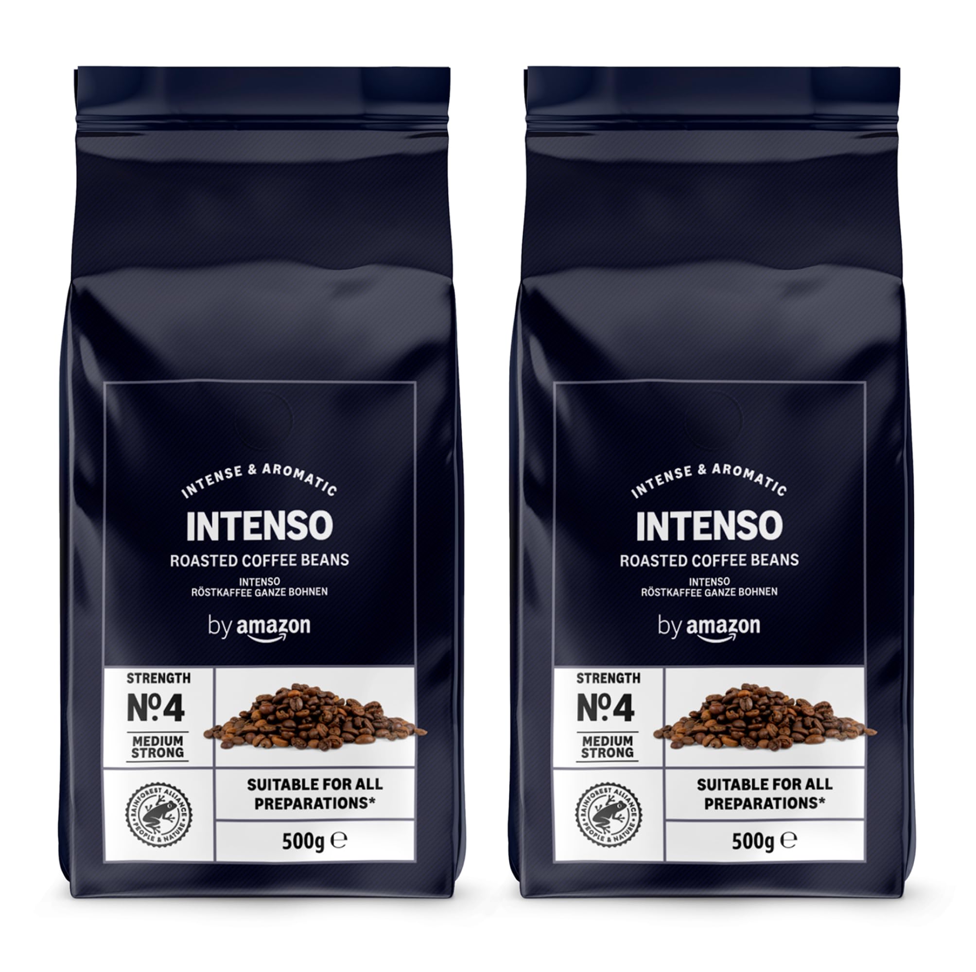 by AmazonIntenso Coffee Beans, light roast, 1kg (2 packs of 500 gms) - Rainforest Alliance CertifiedRainforest AllianceRainforest AllianceRainforest AllianceRainforest Alliance