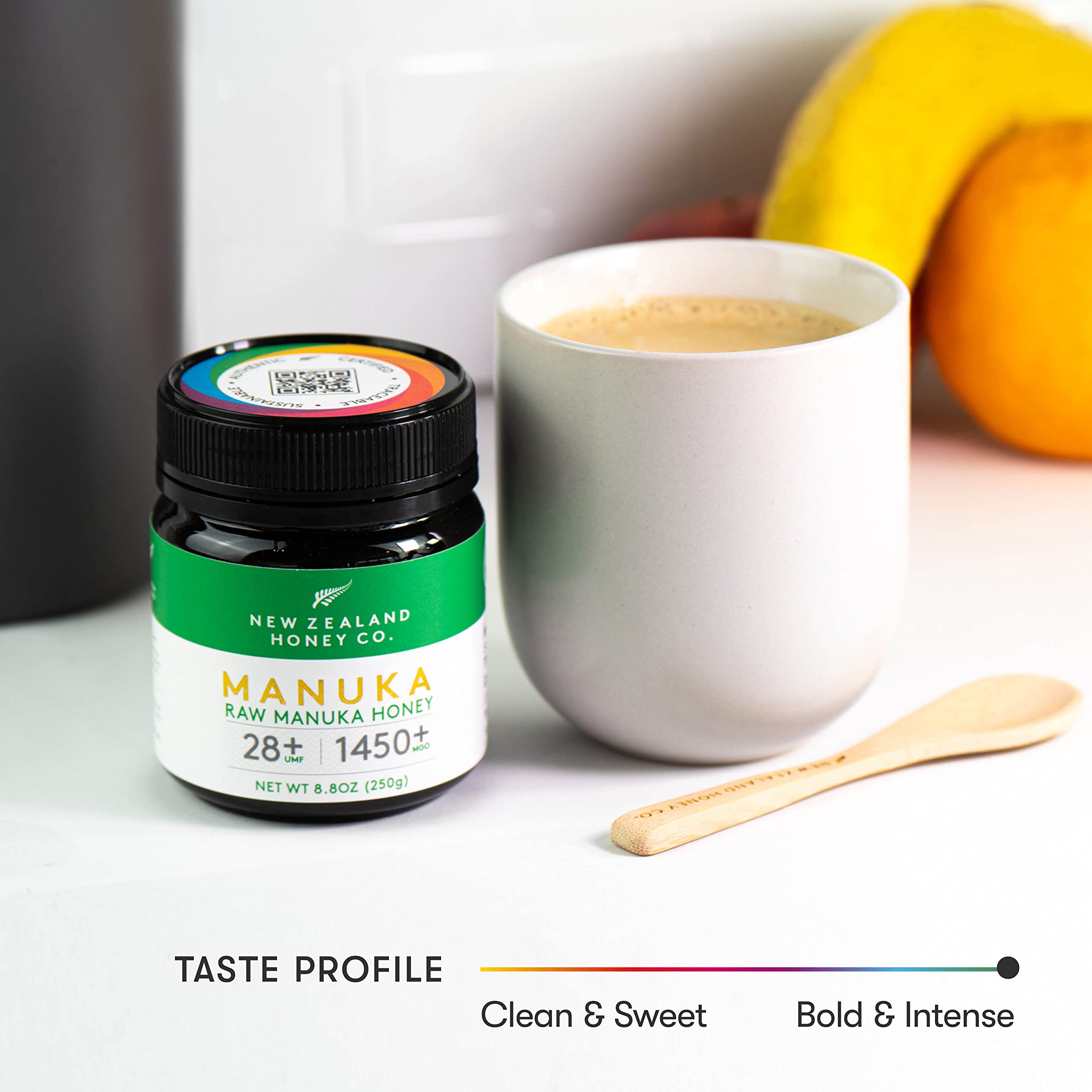 New Zealand Honey Co. Miele di Manuka MGO 1450+ / UMF 28+ | Attivo e lordo | Prodotto in Nuova Zelanda | 250g