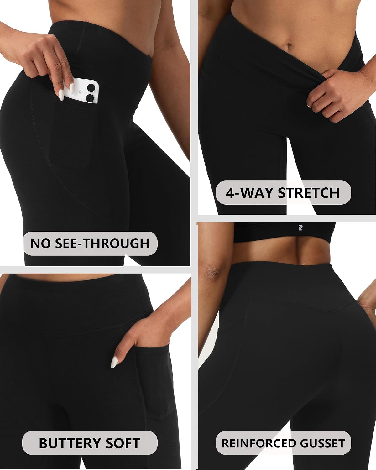 Stelle Leggings for Women with Pockets Workout Mid Waisted Yoga Pants