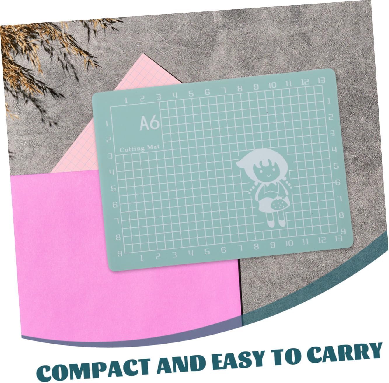 PRETYZOOM 8pcs A6 Double-sided Cutting Mat for Crafts Non-slip Pvc Carver Mat with Grid Lines for Students and DIY Scrapbooking Sewing Projects