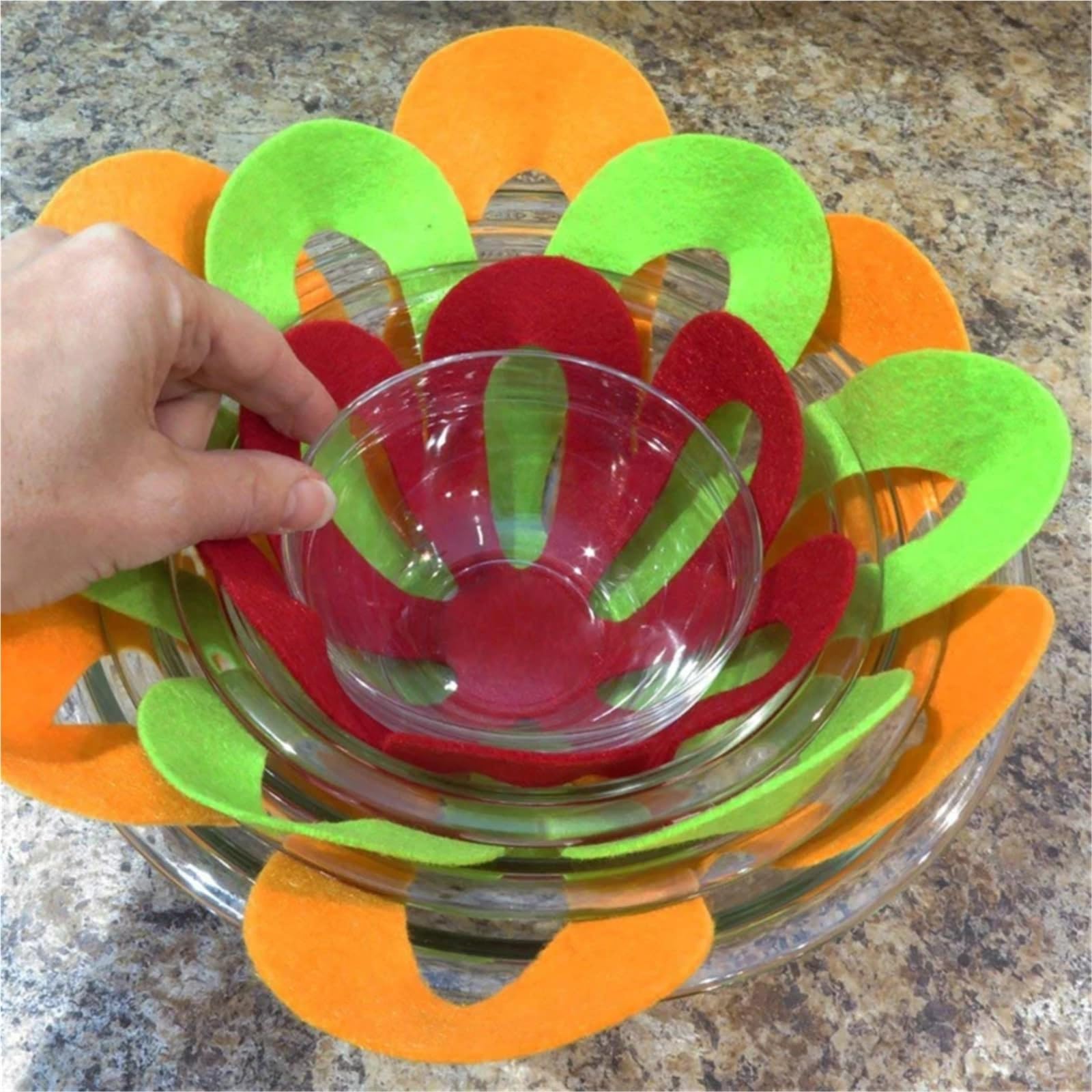 Almohadilla Aislante para Vajilla Juego de 6 Protectores for ollas y sartenes, separadores, apilables, Almohadillas separadoras, Almohadilla Aislante for vajilla para Platos Llanos