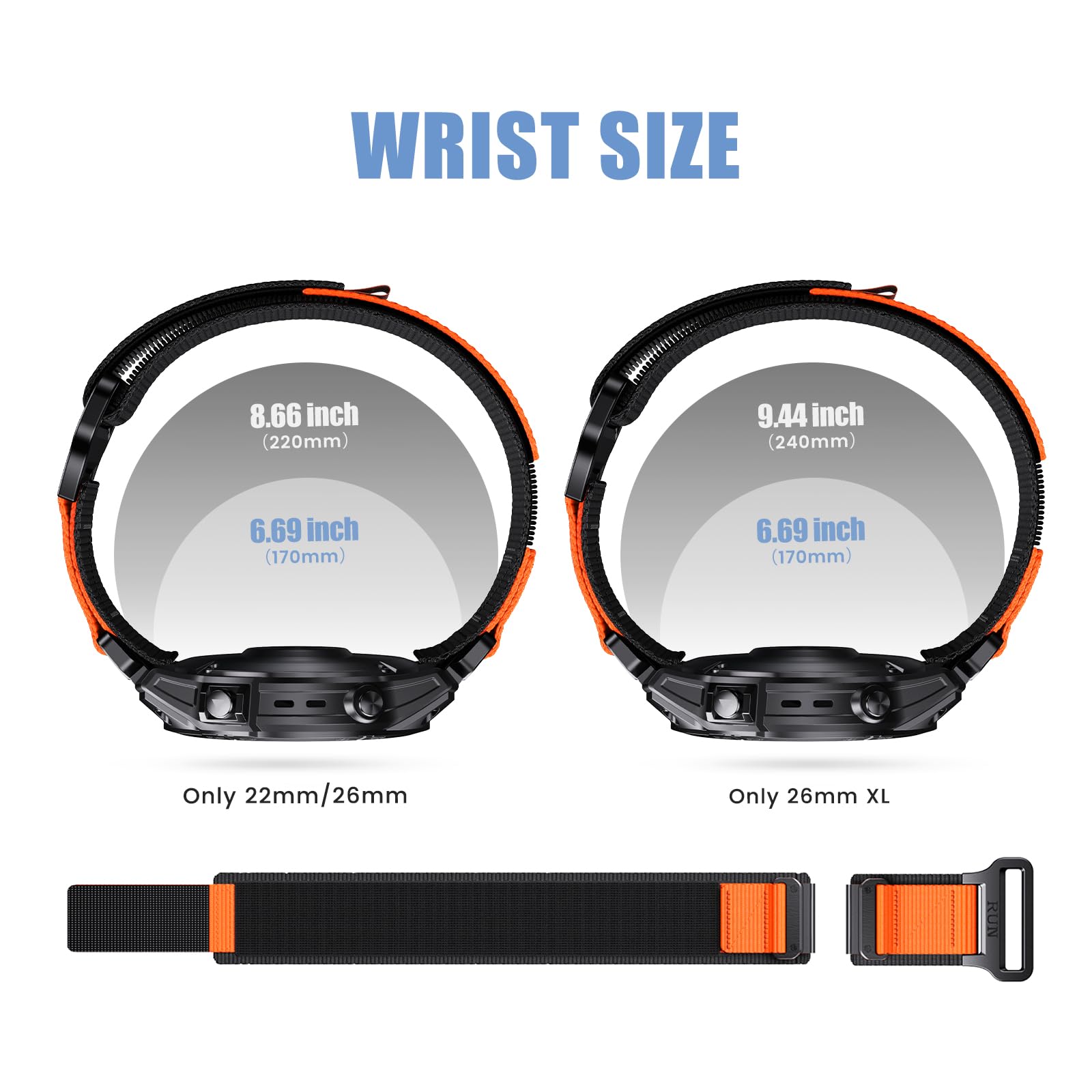 22mm Nylon-Armband Für Garmin Fenix 7/6/5, Epix, Descent – Quick Release, Gewebt