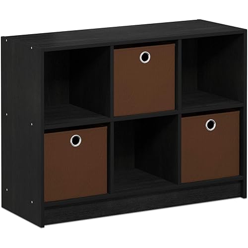 Furinno Basic 3x2 Bookcase Storage, Americano/Brown