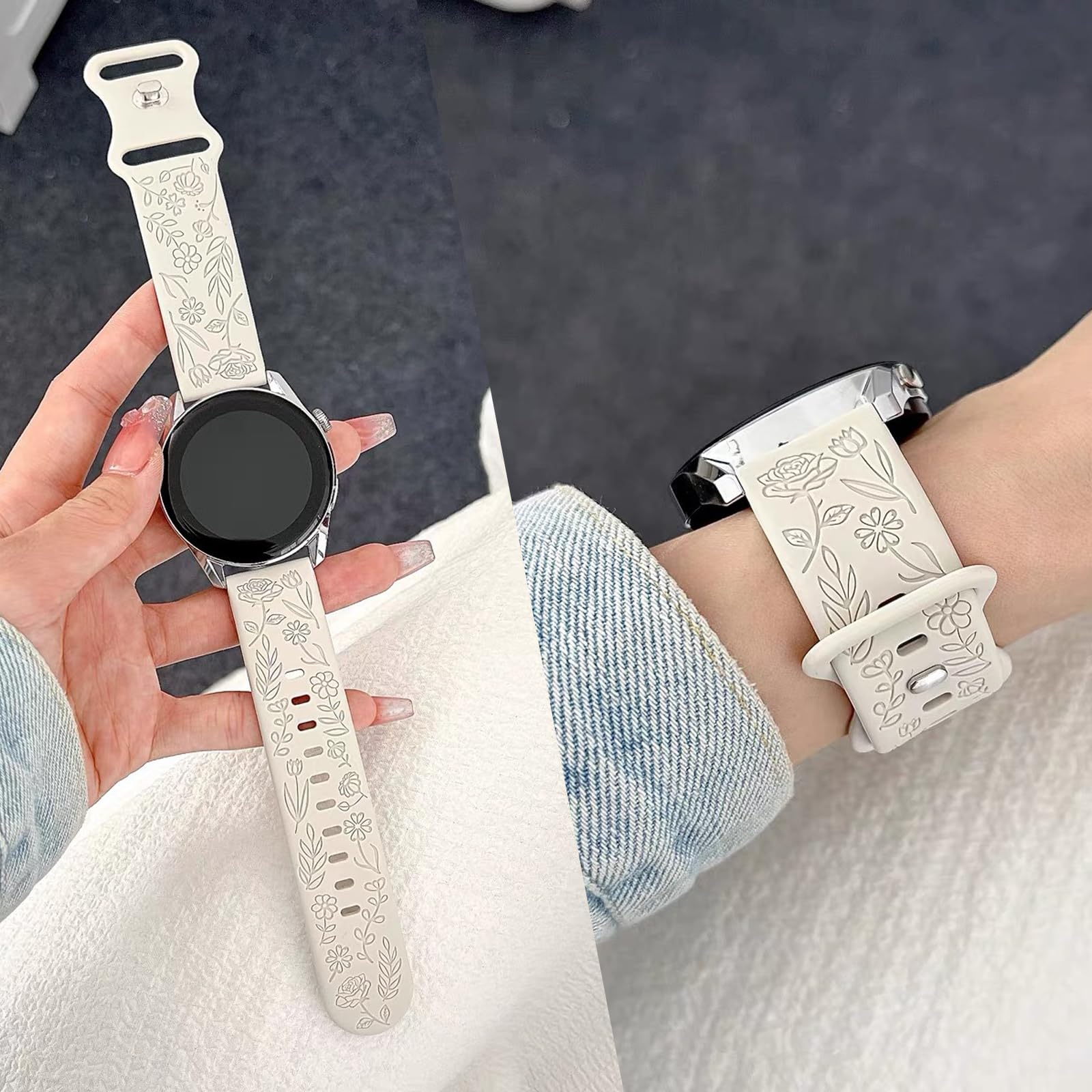 Zapasowy pasek do zegarka Garmin Venu, 18 mm, 20 mm, 22 mm, sportowy pasek do zegarka Amazfit Bip Helio, miękki silikonowy pasek kompatybilny z Samsung Watch