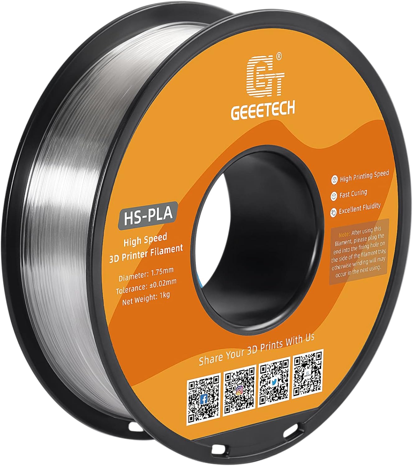 GEEETECH HSPLA Filament 1.75 mm 3D Printer HSPLA Filament for High