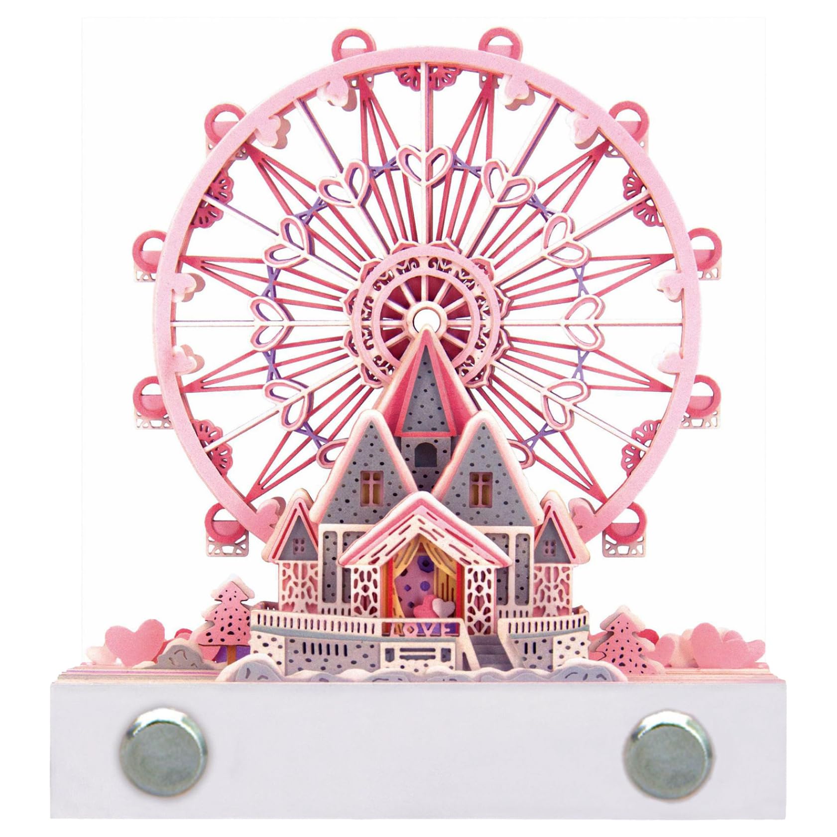 Calendrier 3D Grande Roue Avec Lumières LED - 2026, Bloc-notes à Feuilles Détachables - Décoration De Bureau Créative
