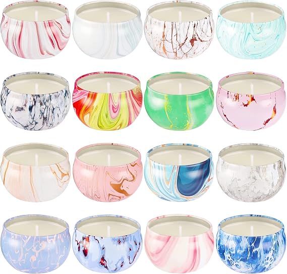 WPONSZU 16 Packs Scented Candle Gift Set for Mom | Woman, 2.5oz Jar Candles for Home Scented Bath Yoga, Natural Soy Wax, Fragrance Candle for Mothers Day, Birthday, Valentine's Day...