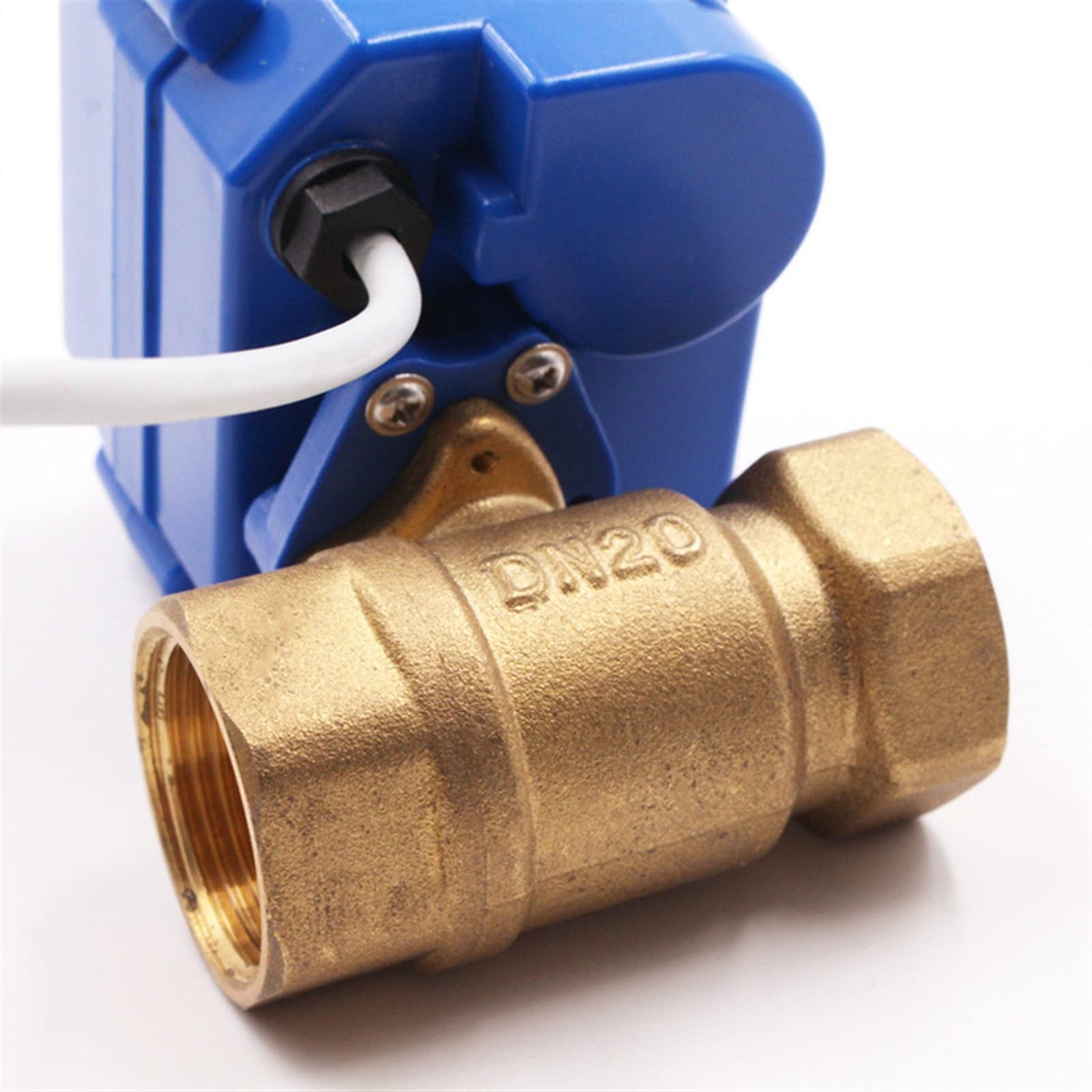 DN15 DN20 DN25 zmotoryzowany zawór kulowy 2-drożny mosiężny elektryczny zawór kulowy 2 kable z pełnym portem AC/DC/ADC 220V 9-24V 1 szt. (DC24V-CR04.3/4inch)