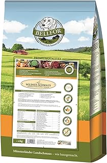 Bellfor Wildsee-Schmaus Hochwertiges Getreidefreies Hundetrockenfutter mit Ente mit hoher Verdaulichkeit ohne tierische Nebenerzeugnisse (4 kg) - Hundefutter mit hohem Fleischanteil. product image