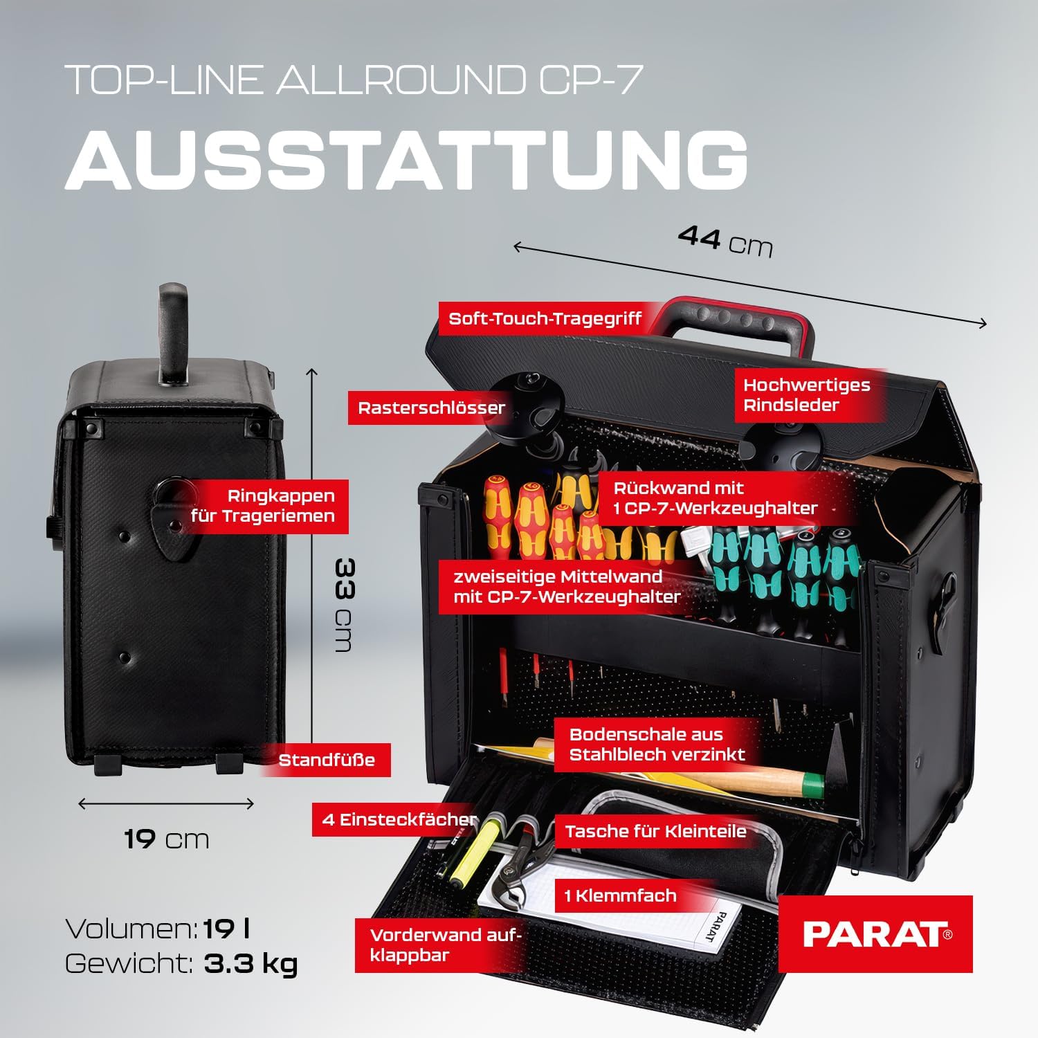 14000581 Tool Bag "Top-Line Allround Cp-7" 16.34x6.5x8.07"