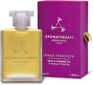Aromatherapy Associates Inner Strength Bath & Shower Oil, 55ml - Essential Oil Cleanser with Clary Sage, Sandalwood & Geranium