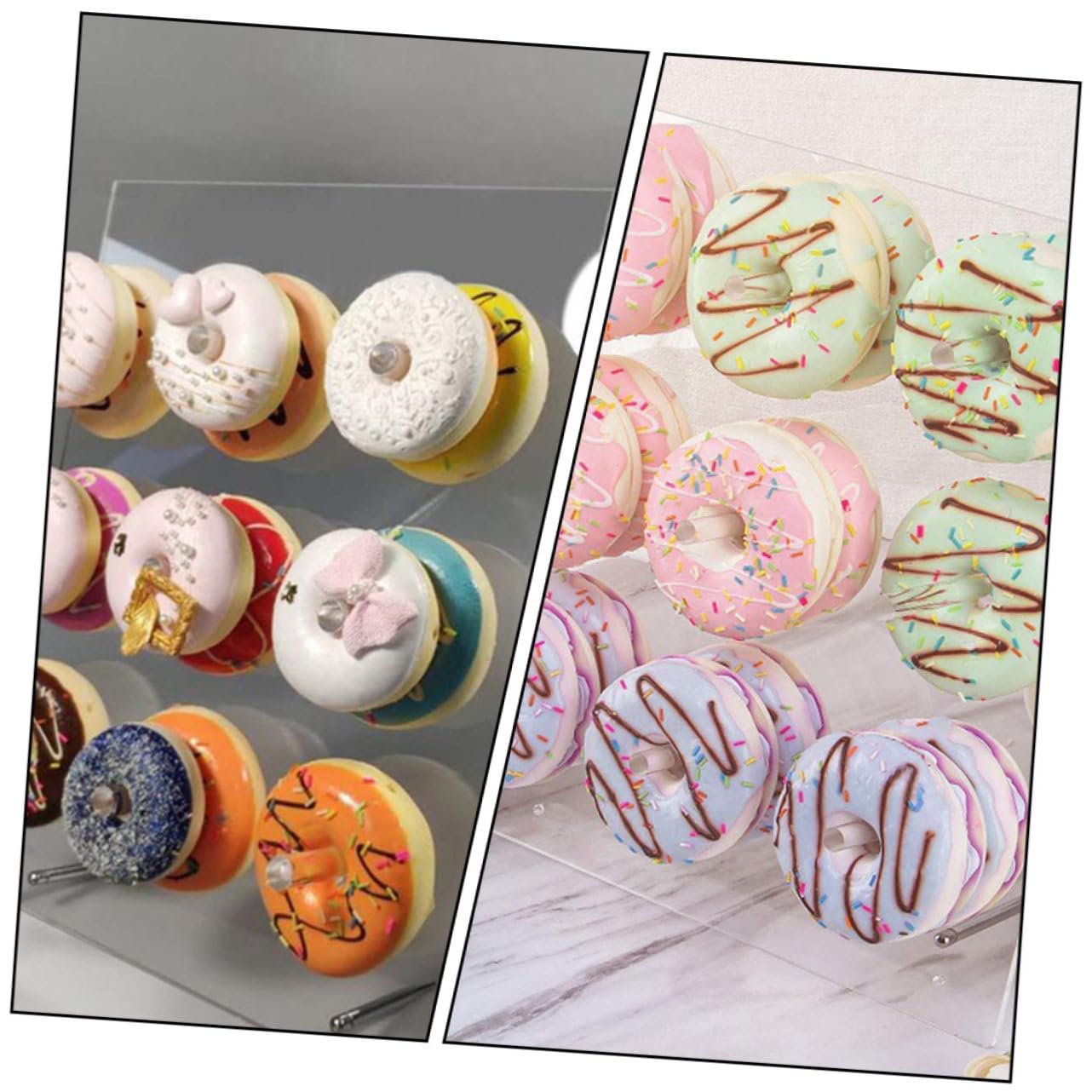 DECHOUS 1pieza Soporte De Donuts De Acrílico Transparente Para Decoración De Fiesta y Bakery Para Cumpleaños y Bodas