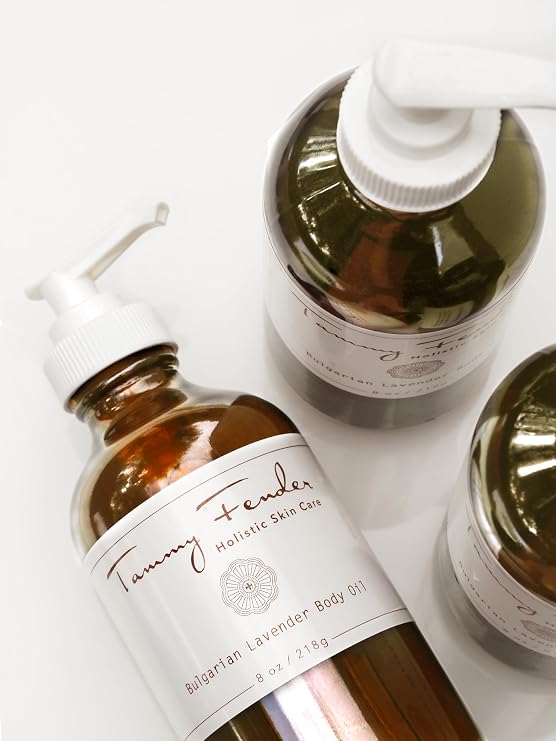TAMMY FENDER - Bulgarian Lavender Body Oil | Natural, Organic, Cruelty-Free, Non-Toxic Self Care | Soothe, Moisturize, Nourish For Radiant, Soft Skin | All Skin Types (8 oz | 218 g)