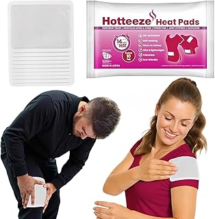 Hotteeze Heat Pads with Activated Carbon for Muscle & Menstrual Cramps Soothing, Eco-Friendly- Pack of 1 (10 Pads)