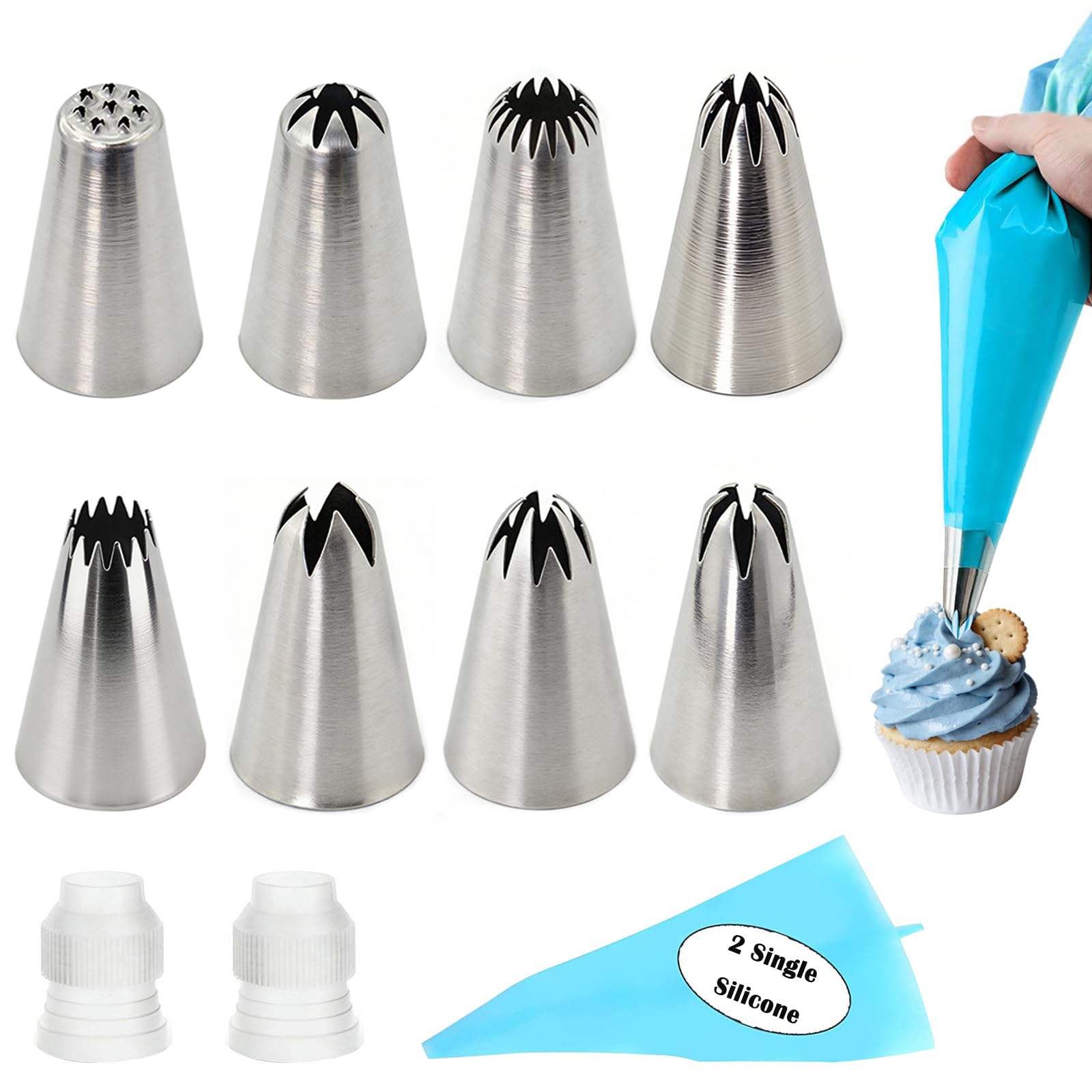Hendiy 12-teiliges großes Spritztüllen-Set