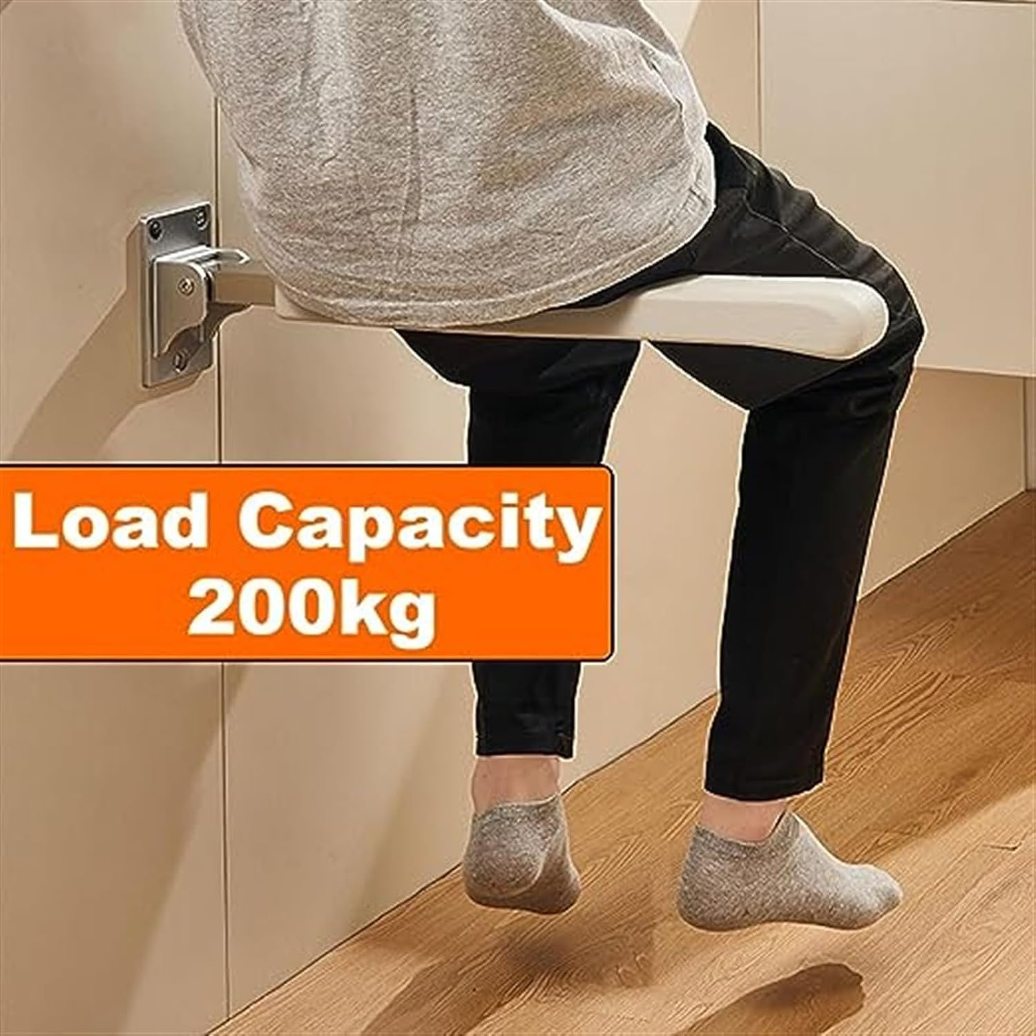 Barra de Seguridad para el baño abatible, Asidero Ducha Antideslizante Acero Inoxidable Barra Abatible Baño Minusválido, Rotación Vertical de 90 °, para Ancianos y Discapacitados (Color : A)