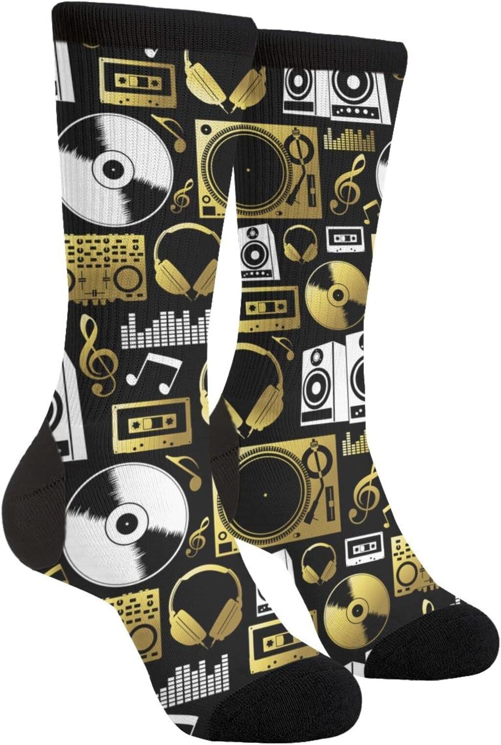ACPPXFSocks Funny Crew Dress Socks For Men Women, Music Dj, One Size, Music Dj, One Size