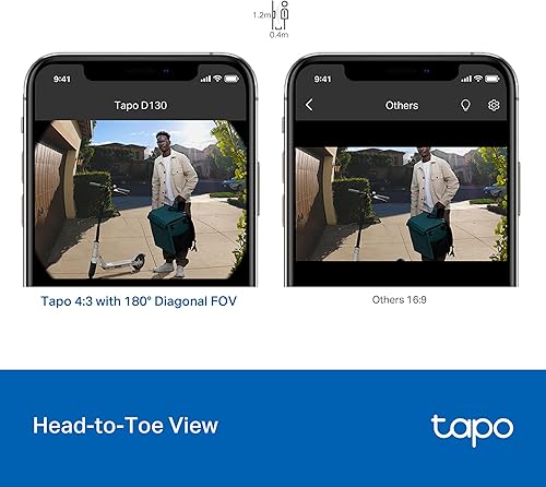 Miniatura 3 de TP-Link Tapo - Timbre inteligente de video con cable, resolución 2K, visión nocturna a color, FOV ultra ancho de 180, audio de 2 vías, detección