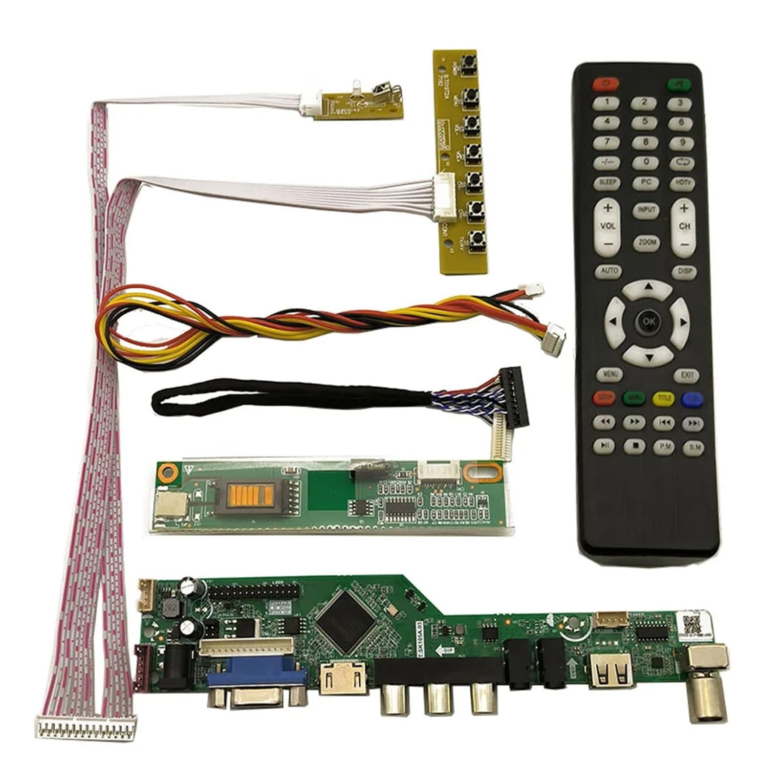 Kit moniteur compatible avec écran LCD LED 1280x800 LTN154X3 L01 / L02 / L03 / L04 / L05 / L06 (TV + HDMI + VGA + AV + USB) et carte contrôleur.