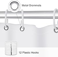 Vista 5 de Orange Floral Shower Curtain Watercolor Tulip Flower Shower Curtains for Bathroom Waterproof Polyester Fabric Bathroom Curtain 72 x 72 Inch with 12