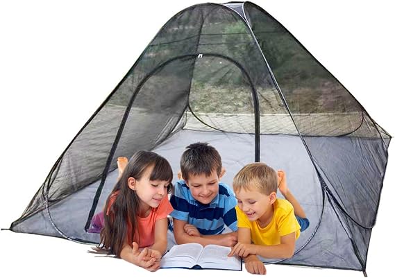 Conical Design Mosquito Netting,Outdoor Hanging Folding Insect Protection Mesh Screen Wall, Patio Hammock Camping Tent Zipper Net Cover