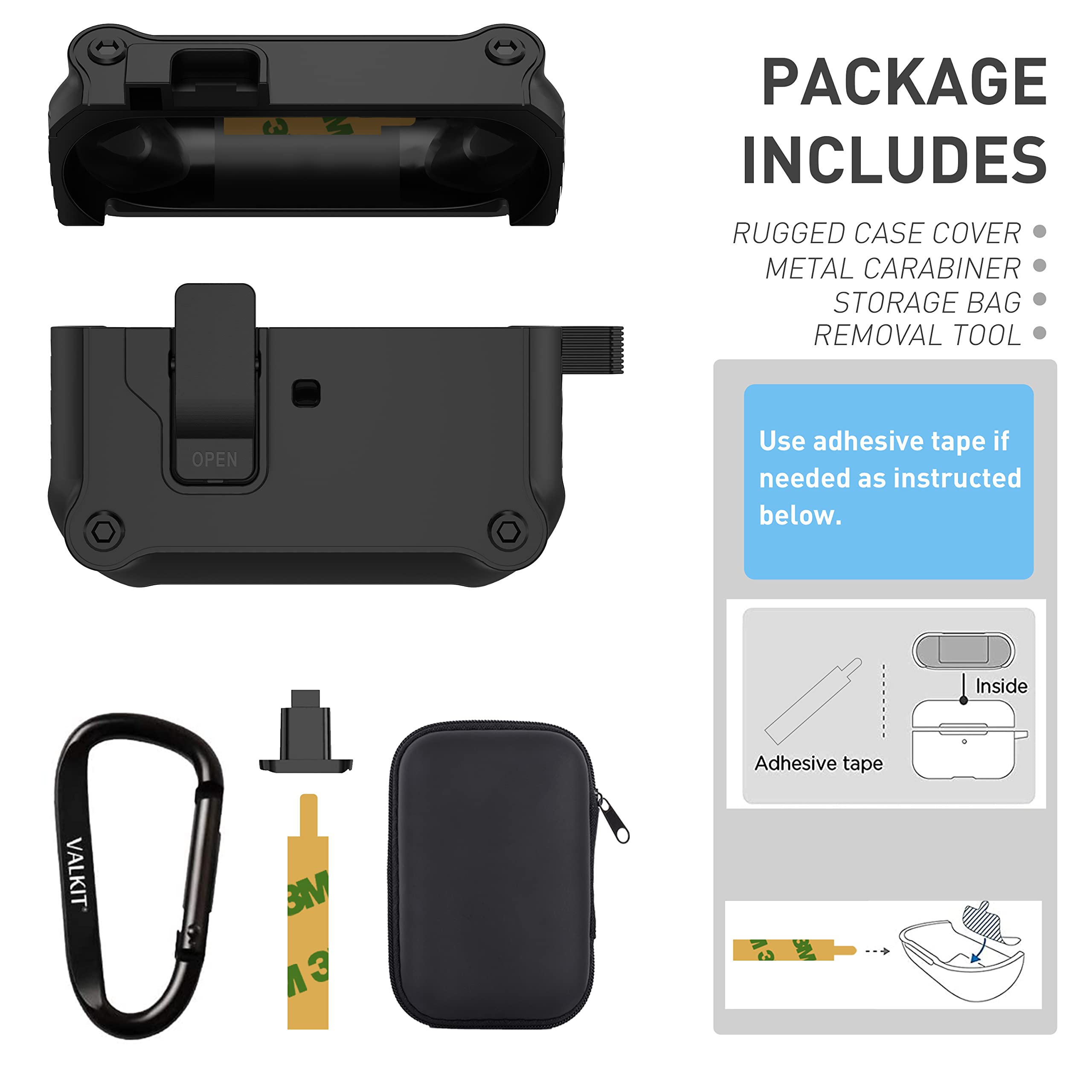 Amazon | Valkit (ヴァルキット) Airpods Proケース ロック付きカバー