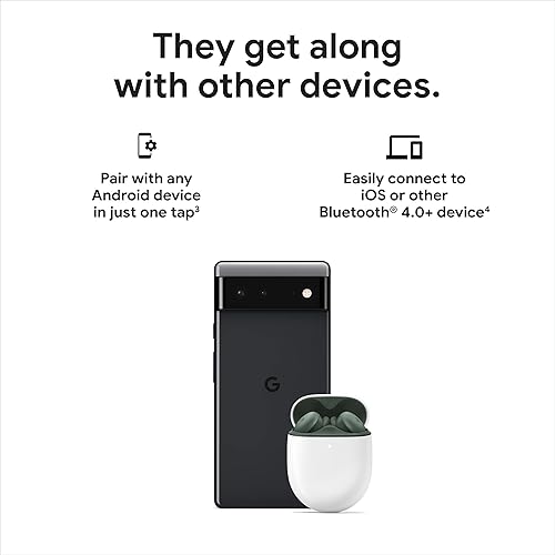 Vista 20 de Google Pixel Buds A-Series - Auriculares inalámbricos - Auriculares con Bluetooth - Compatible con Android - Claramente Blanco Oliva oscuro