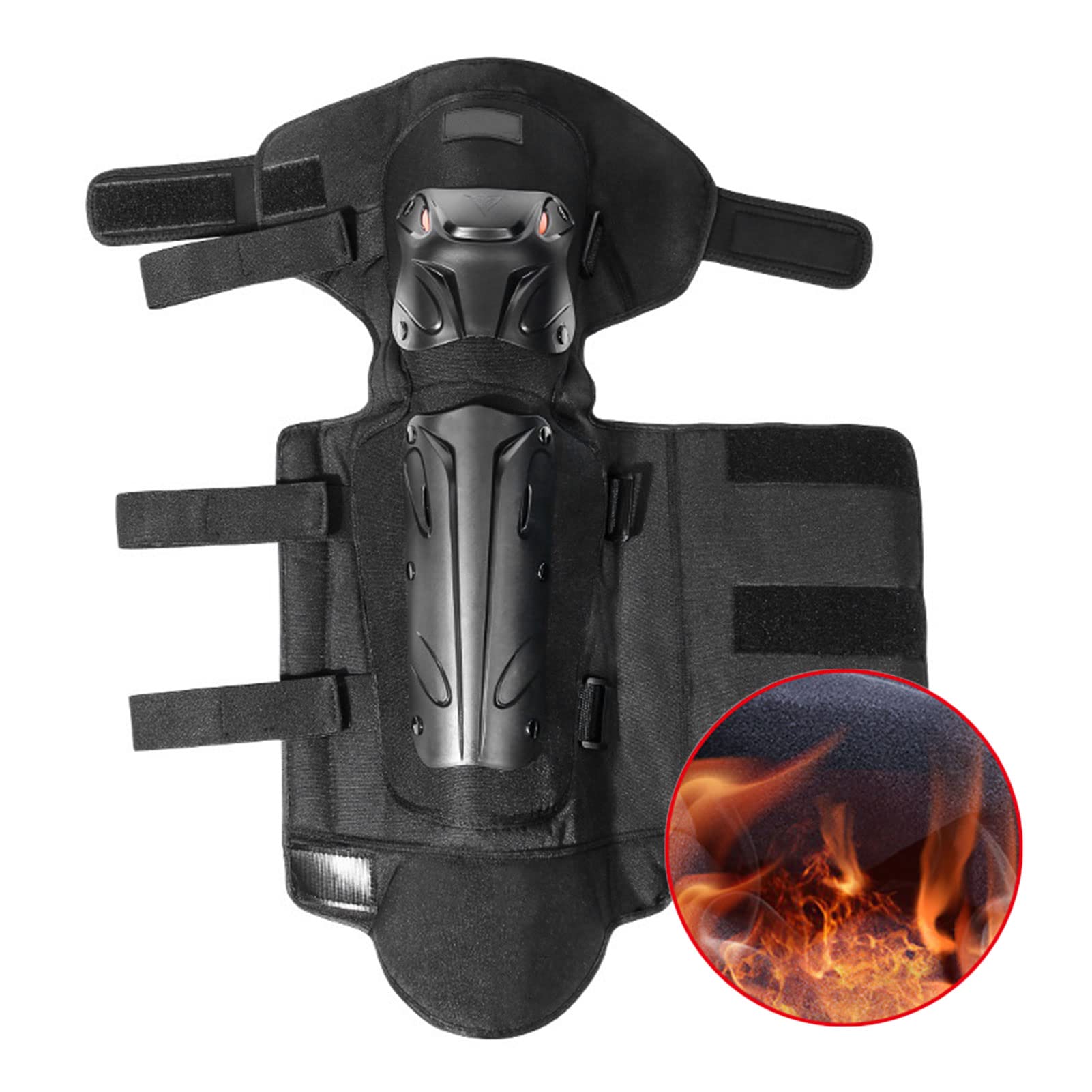 Protège-Genoux Moto, Genouillere Moto Cross Genouillère Moto Cross Adulte, Genouillère pour Moto Vélo Genouillère Hiver Epais Chaud Anti-Froid Protège-Genoux Coupe-Vent, 1 Paire