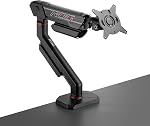 ROG Ergo Monitor Arm (AAS01R) – Mechanical Spring Monitor Mount with Desk Clamp and Grommet Mount, Holds Up to 49-inch* Within 13.5kg, Pivot/Swivel/Tilt/Rotation/Height Adjustable, VESA 100 x 100 mm