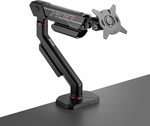 ROG Ergo Monitor Arm (AAS01R) – Mechanical Spring Monitor Mount with Desk Clamp and Grommet Mount, Holds Up to 49-inch* Within 13.5kg, Pivot/Swivel/Tilt/Rotation/Height Adjustable, VESA 100 x 100 mm