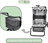 FableKids Follower Wagon Leo X4Plus with Roof | Foldable Transport Trolley | Loadable up to 20 kg per seat | 4X 5-point Belt | 360° Off Road Wheels | Foot Brake | Oxford 600D | Ventilation Grid - 6