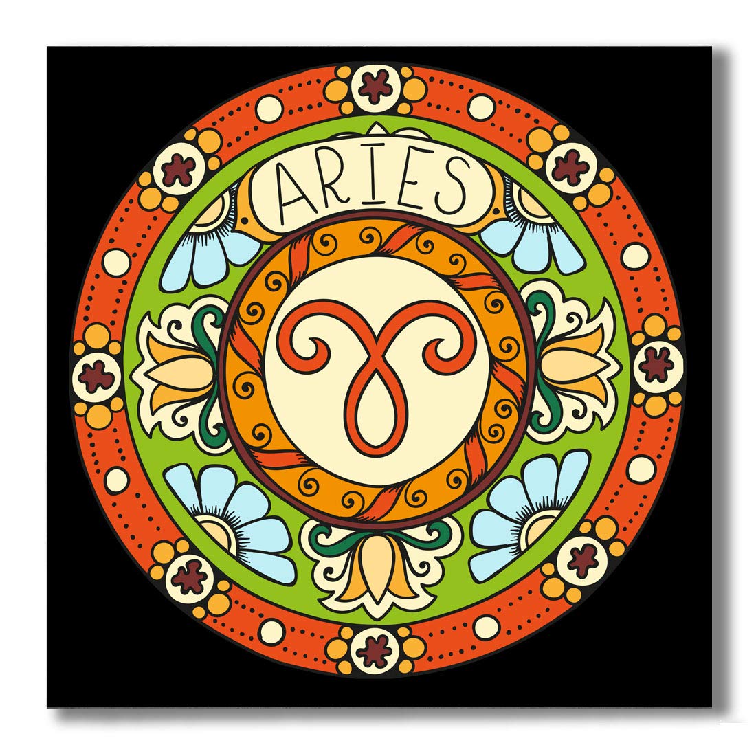 Amazon.com: Carpe Diem Designs Aries Zodiac Sign Art Nouveau