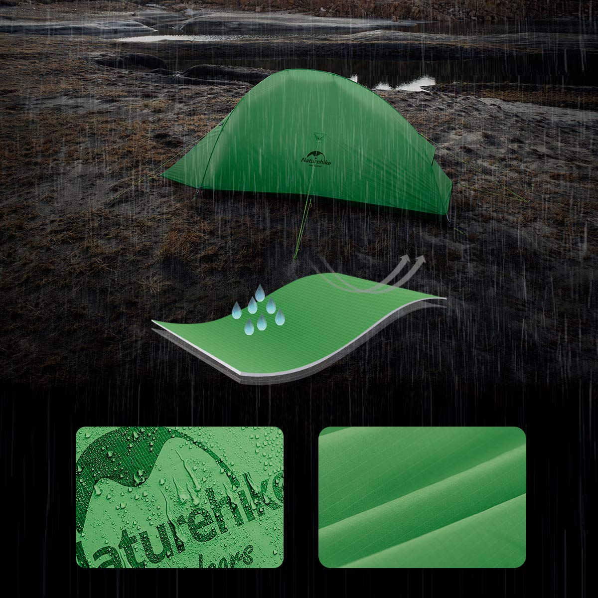 Amazon.co.jp: Naturehike テント 2人用 アウトドア 二重層 自立式 超